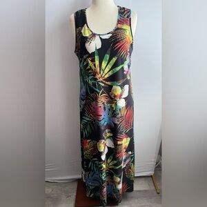 Attitudes by Renee‎ Multicolor Leaf Print Dress